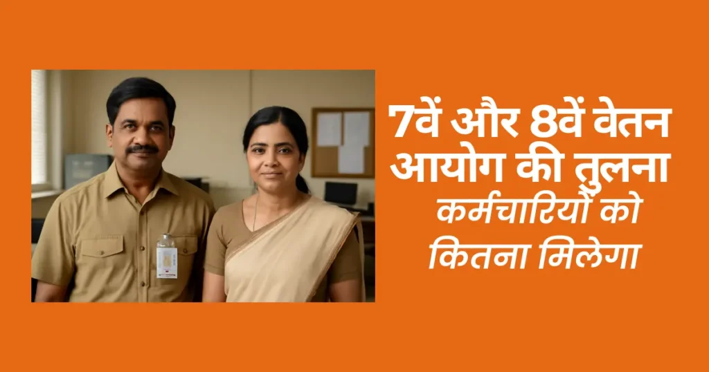 7वें और 8वें वेतन आयोग की तुलना: कर्मचारियों को कितना मिलेगा ज़्यादा फायदा? 1 7वें और 8वें वेतन आयोग की तुलना कर्मचारियों को कितना मिलेगा ज़्यादा फायदा