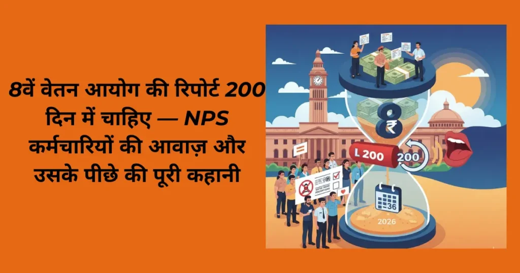 8वें वेतन आयोग की रिपोर्ट 200 दिन में चाहिए — NPS कर्मचारियों की यह मांग क्यों बिल्कुल सही है? 1 8th pay commission deadline set by emloyees union